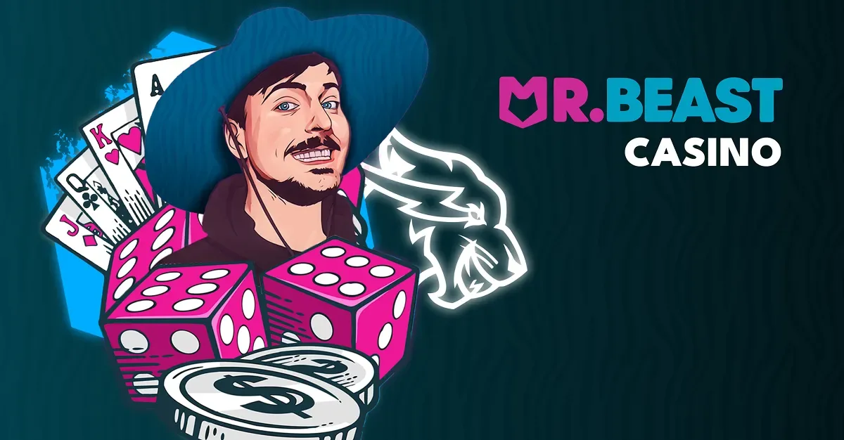 Illustration MrBeast Casino, un faux casino qui détourne l'image de MrBeast.