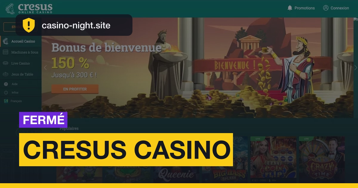 Visuel d'alerte sur la fermeture du casino Cresus.
